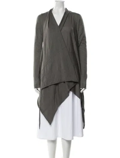 Pre-owned Donna Karan Cashmere V-neck Sweater In Gray