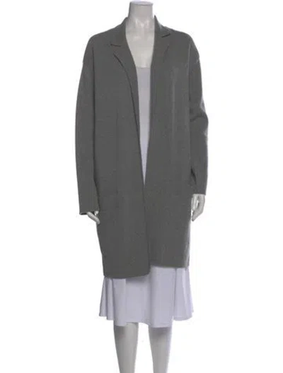 Pre-owned Donna Karan Cashmere V-neck Sweater In Gray