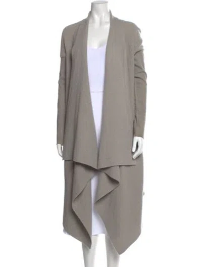 Pre-owned Donna Karan Cashmere V-neck Sweater In Gray
