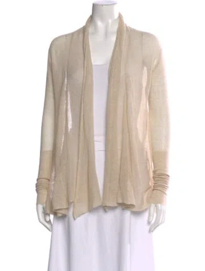 Pre-owned Donna Karan Cashmere V-neck Sweater In Neutral