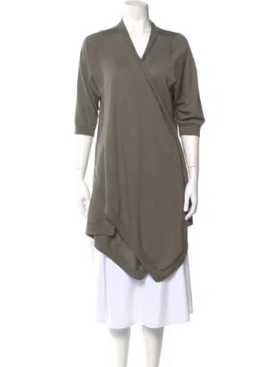 Pre-owned Donna Karan Cashmere V-neck Sweater In Neutral