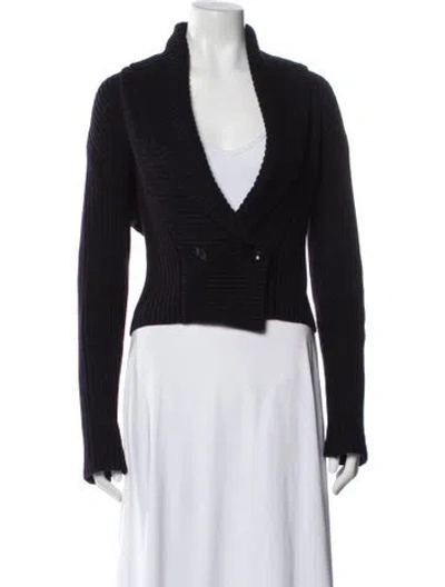 Pre-owned Donna Karan Cashmere V-neck Sweater In Purple