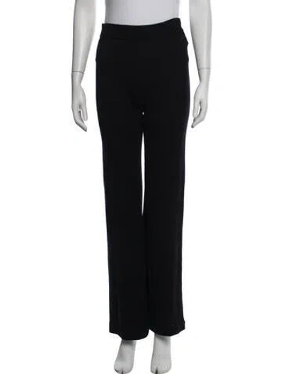 Pre-owned Donna Karan Cashmere Wide Leg Pants In Black