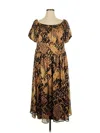 Donna Karan Casual Dress In Brown