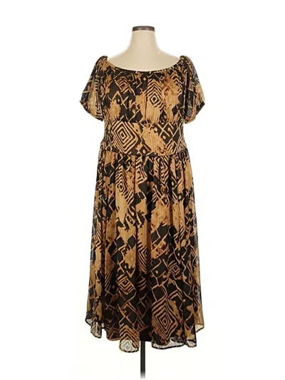 Donna Karan Casual Dress In Brown