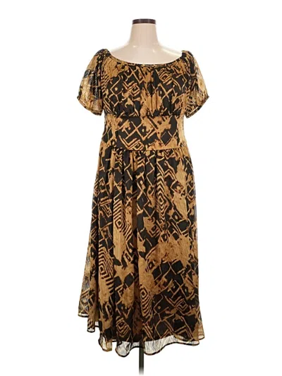 Donna Karan Casual Dress In Brown