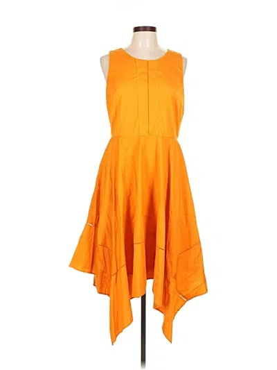 Pre-owned Donna Karan Casual Dress In Orange
