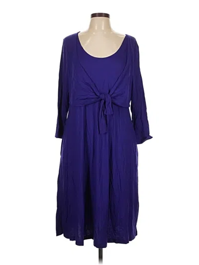 Pre-owned Donna Karan Casual Dress In Purple