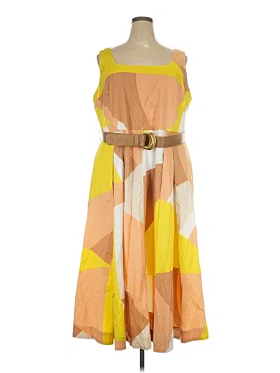 Pre-owned Donna Karan Casual Dress In Yellow