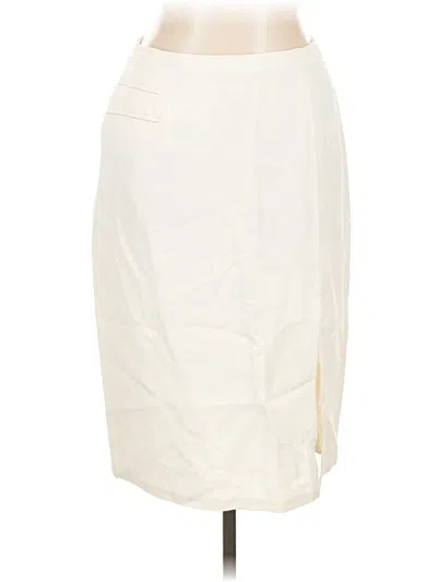 Pre-owned Donna Karan Casual Skirt In White