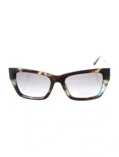 Pre-owned Donna Karan Cat-eye Gradient Sunglasses In Black