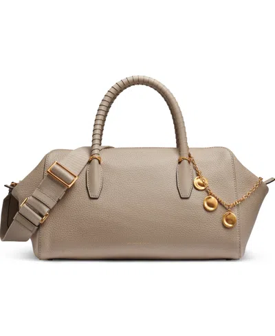 Donna Karan Chantilly Leather Satchel Bag In Brown