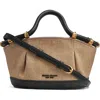 Donna Karan Chiffon Metallic Canvas Crossbody Bag In Gold