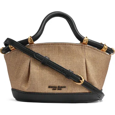 Donna Karan Chiffon Metallic Canvas Crossbody Bag In Gold