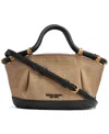 Donna Karan Chiffon Metallic Canvas Crossbody Bag In Gold