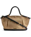 Donna Karan Chiffon Metallic Canvas Mini Satchel Bag In Gold