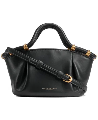 Donna Karan Chiffon Mini Crossbody Bag In Black,gold