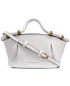 Donna Karan Chiffon Mini Crossbody Bag In Brillant White
