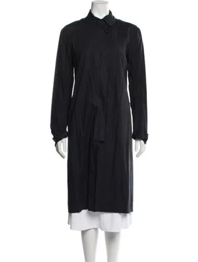 Pre-owned Donna Karan Coat In Blue