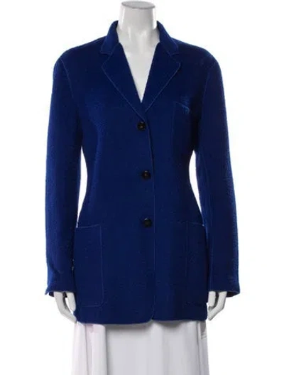 Pre-owned Donna Karan Coat In Blue