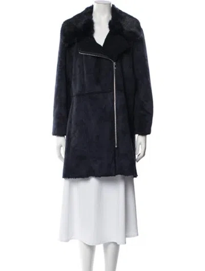 Pre-owned Donna Karan Coat In Blue