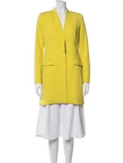 Pre-owned Donna Karan Coat In Green/yellow