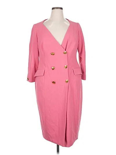 Pre-owned Donna Karan Coat In Pink