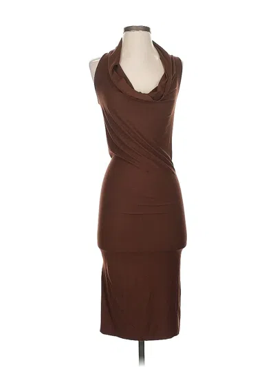 Pre-owned Donna Karan Cocktail Dress In Brown
