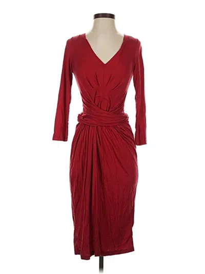 Pre-owned Donna Karan Cocktail Dress In Burgundy