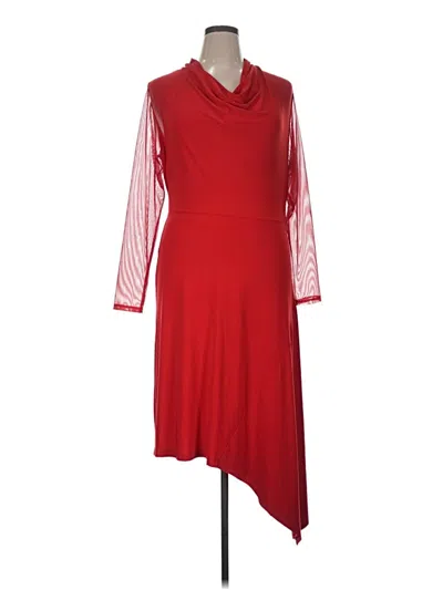 Pre-owned Donna Karan Cocktail Dress In Red