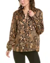 Donna Karan Collared Blouse In Black