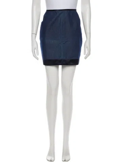 Pre-owned Donna Karan Colorblock Pattern Mini Skirt In Multi