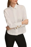 Donna Karan Cotton Button-up Shirt In White