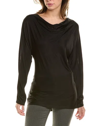 DONNA KARAN DONNA KARAN COWL MESH INSET TOP