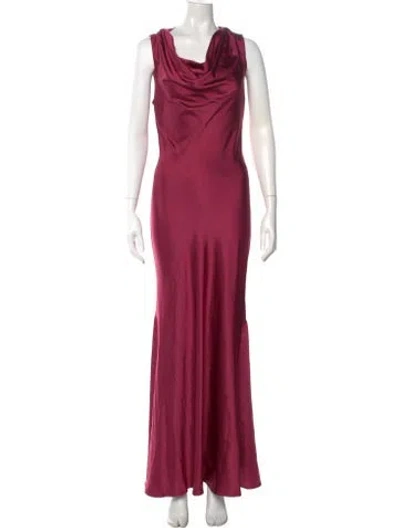 Pre-owned Donna Karan Cowl Neck Long Dress