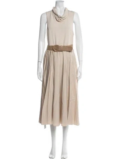 Pre-owned Donna Karan Cowl Neck Midi Length Dress