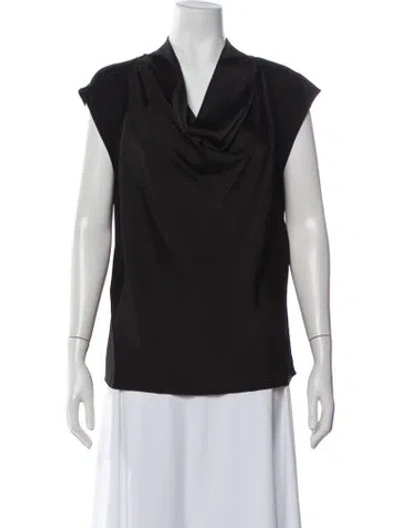 Pre-owned Donna Karan Cowl Neck Sweater In Black