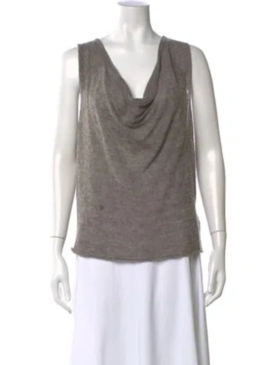 Pre-owned Donna Karan Cowl Neck Sweater In Gray