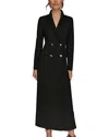 Donna Karan Crepe Coat Dress In Black