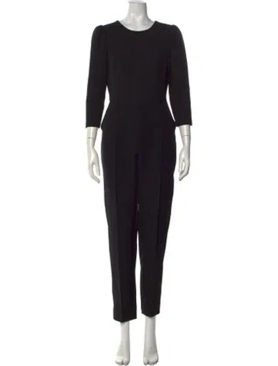 Pre-owned Donna Karan Crew Neck Jumpsuit In Black