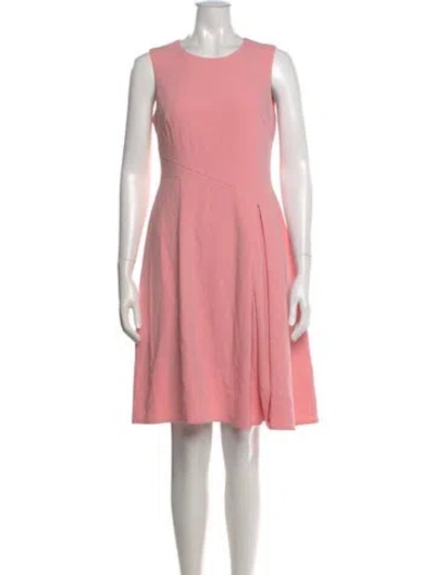 Pre-owned Donna Karan Crew Neck Knee-length Dress W/ Tags In Pink