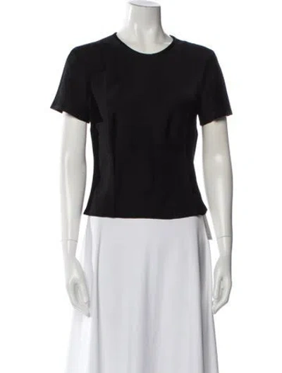 Pre-owned Donna Karan Crew Neck Short Sleeve T-shirt In Black