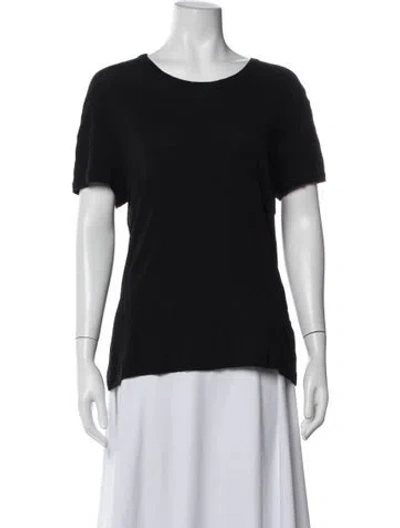 Pre-owned Donna Karan Crew Neck Short Sleeve T-shirt In Blue