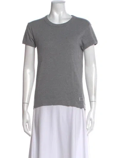 Pre-owned Donna Karan Crew Neck Short Sleeve T-shirt In Gray