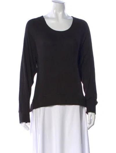 Pre-owned Donna Karan Crew Neck Sweater In Black
