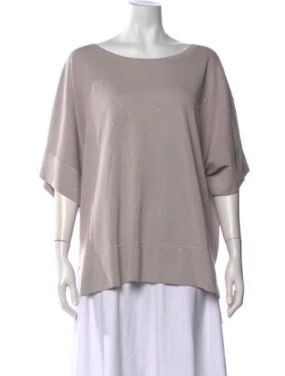 Pre-owned Donna Karan Crew Neck Sweater In Gray