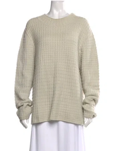 Pre-owned Donna Karan Crew Neck Sweater In Neutral