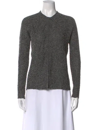 Pre-owned Donna Karan Crew Neck Sweater W/ Tags In Gray