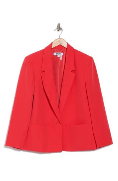 Donna Karan Crop Blazer In Watermelon