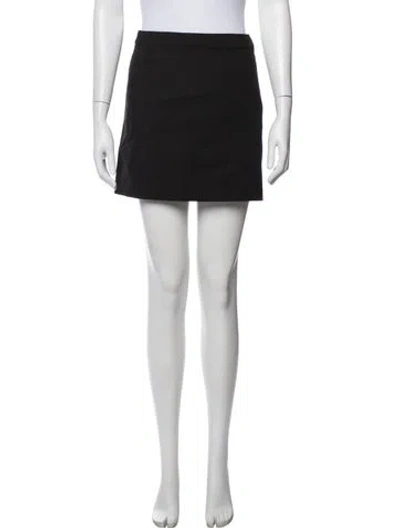 Pre-owned Donna Karan Cutout Accent Mini Skirt W/ Tags In Black